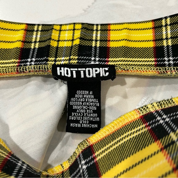 Hot Topic Yellow Plaid Skater Circle Skirt - Picture 7 of 10